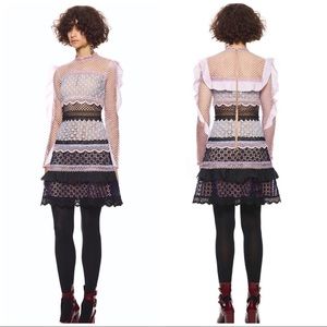 Self Portrait Bellis Lace Trim Dress Sz 2 XS